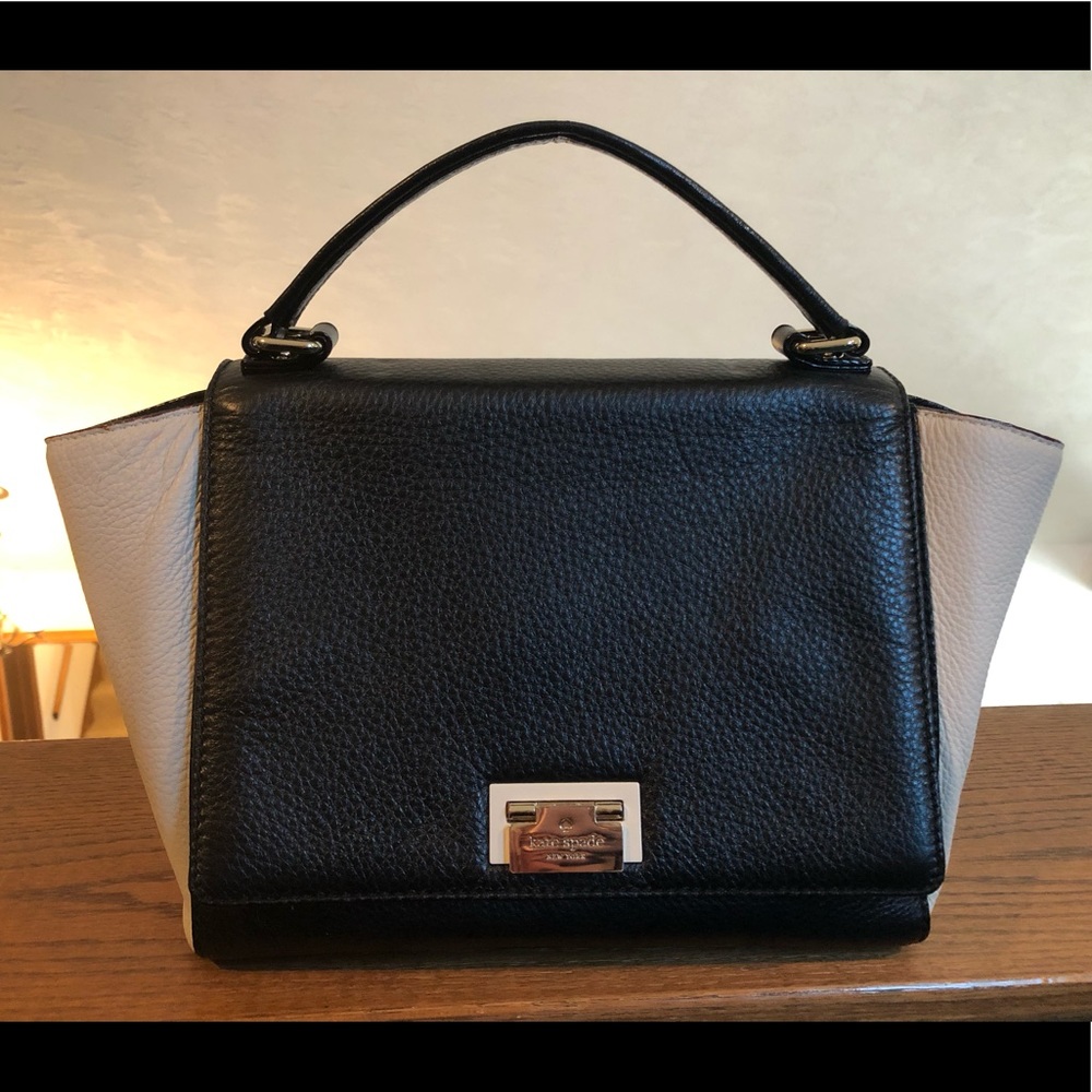 Kate Spade Black and Creme Satchel